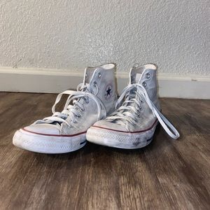 White high top converse. Size 9.5